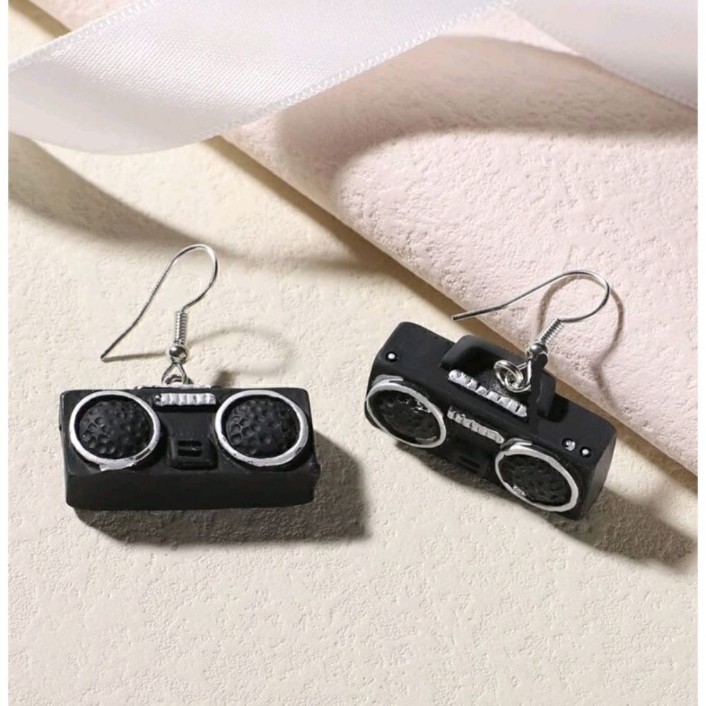 Boom Box Radio Cute Dangle Earrings